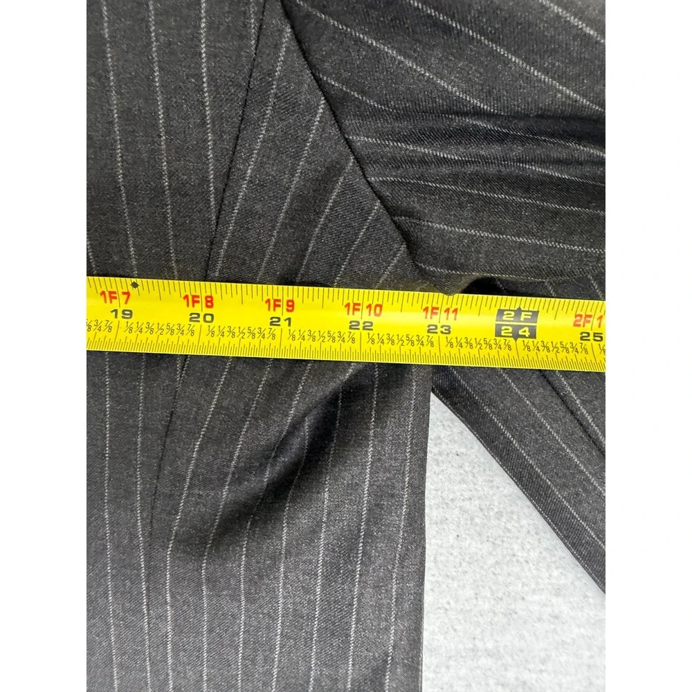 John W. Nordstrom Loro Piana Super 110s Wool Pinstripe Suit 44L 35x29 Gray